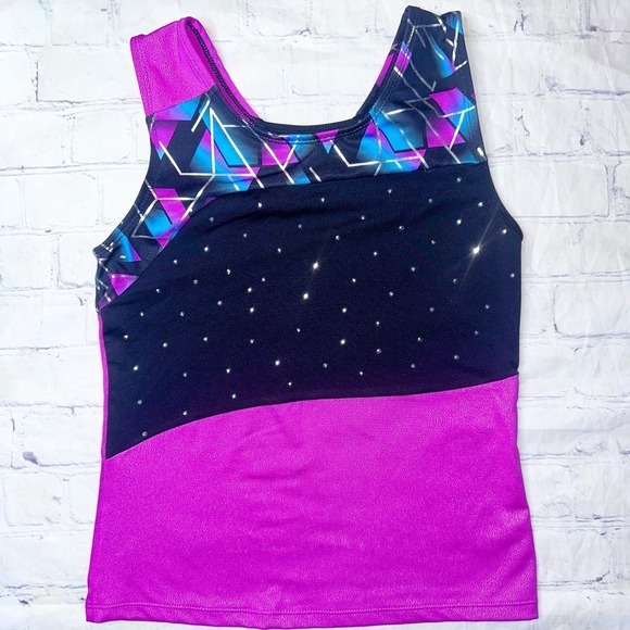 NWOT Girl’s Large (10/12) Danskin Freestyle Dance Gymnastic Tank Top - Picture 1 of 6